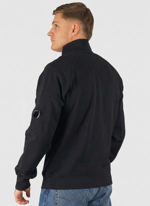 Half-Zip Fleece Lens Sweatshirt - Black