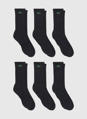 Crew Socks 6er-Pack - Black