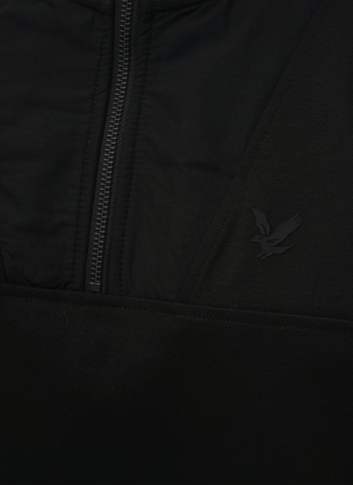 Paneled Hybrid 1/4 Zip - Black Ice