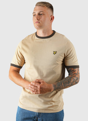 Ringer T-Shirt - Sandstorm/Ebony