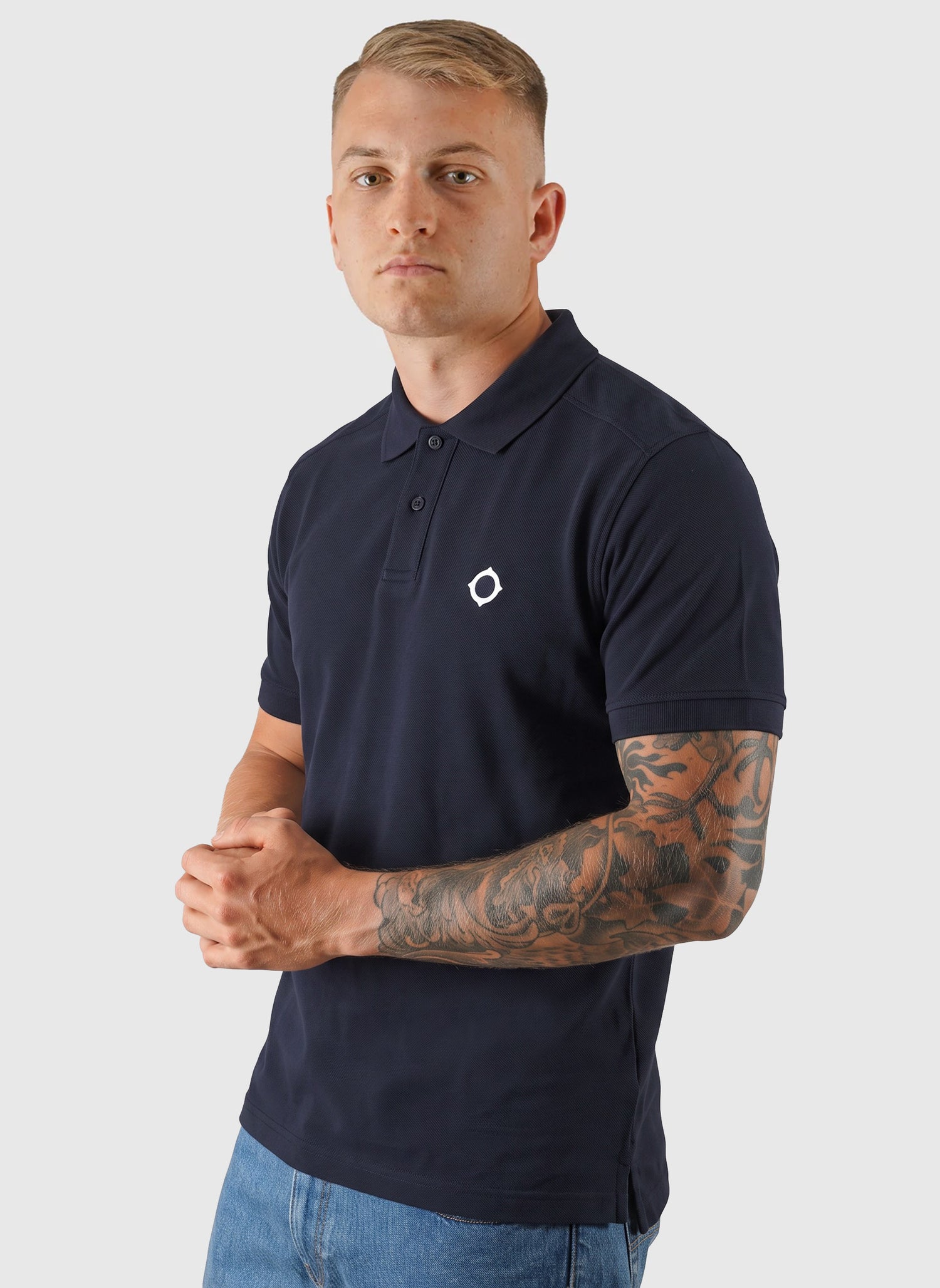 Pique Logo Polo Shirt - Ink Navy
