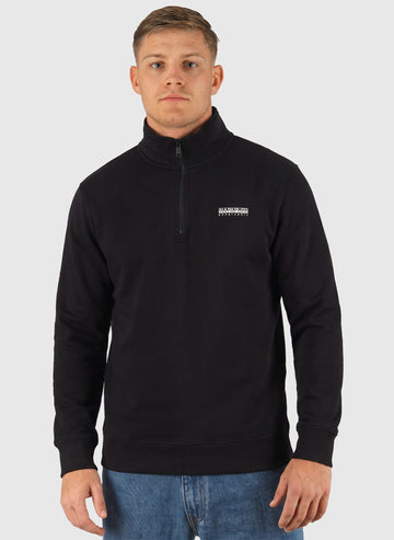 B-Small Box Half Zip Sweatshirt - Black Beauty