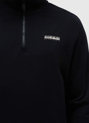 B-Small Box Half Zip Sweatshirt - Black Beauty