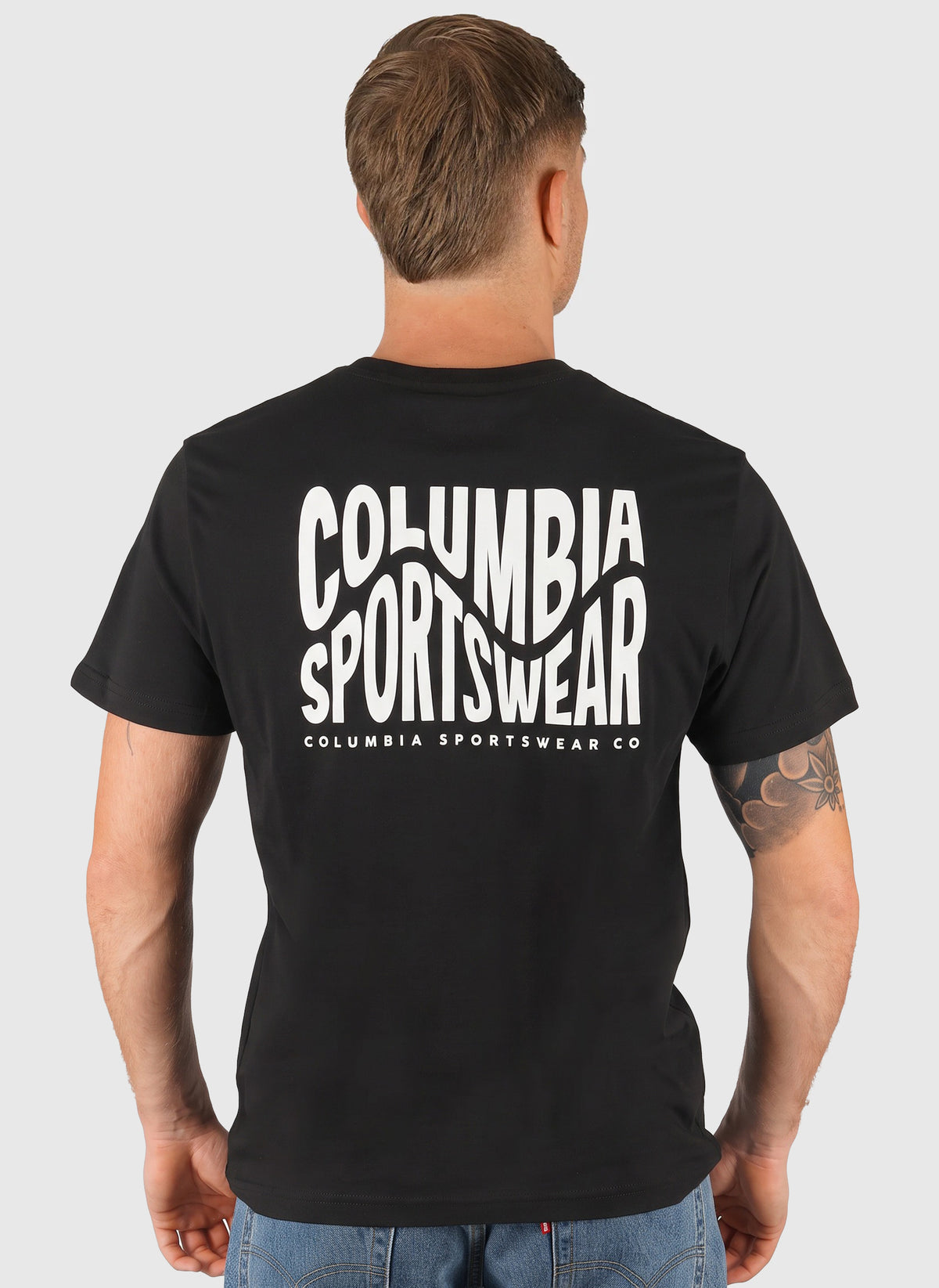 CSC Outdoor Back Graphic T-Shirt - Black Wavy