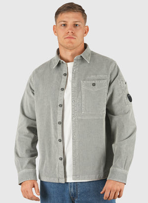 Corduroy Long Sleeve Lens Shirt - Flint Grey