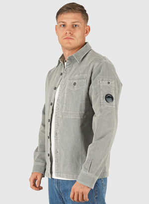 Corduroy Long Sleeve Lens Shirt - Flint Grey