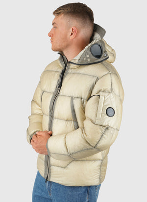 D.D. Shell Goggle Puffer Jacket - Silver Birch