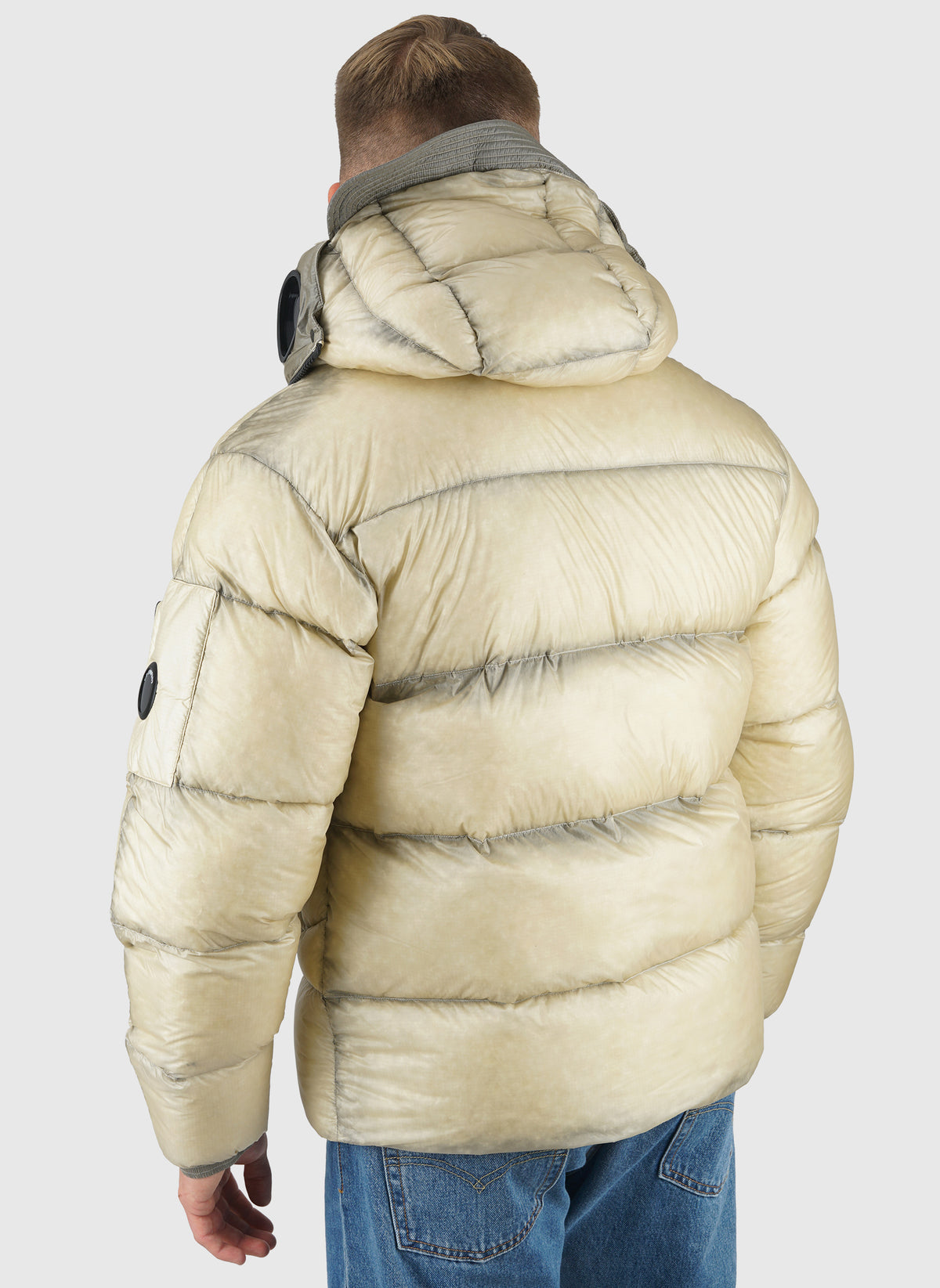 D.D. Shell Goggle Puffer Jacket - Silver Birch