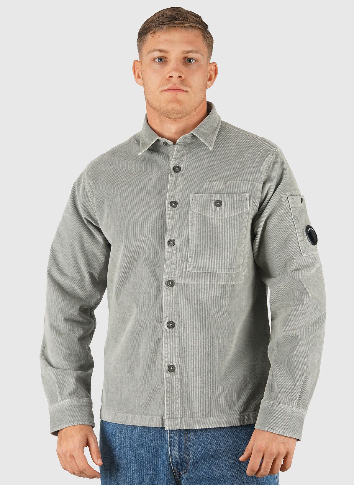 Corduroy Long Sleeve Lens Shirt - Flint Grey