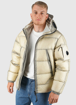 D.D. Shell Goggle Puffer Jacket - Silver Birch
