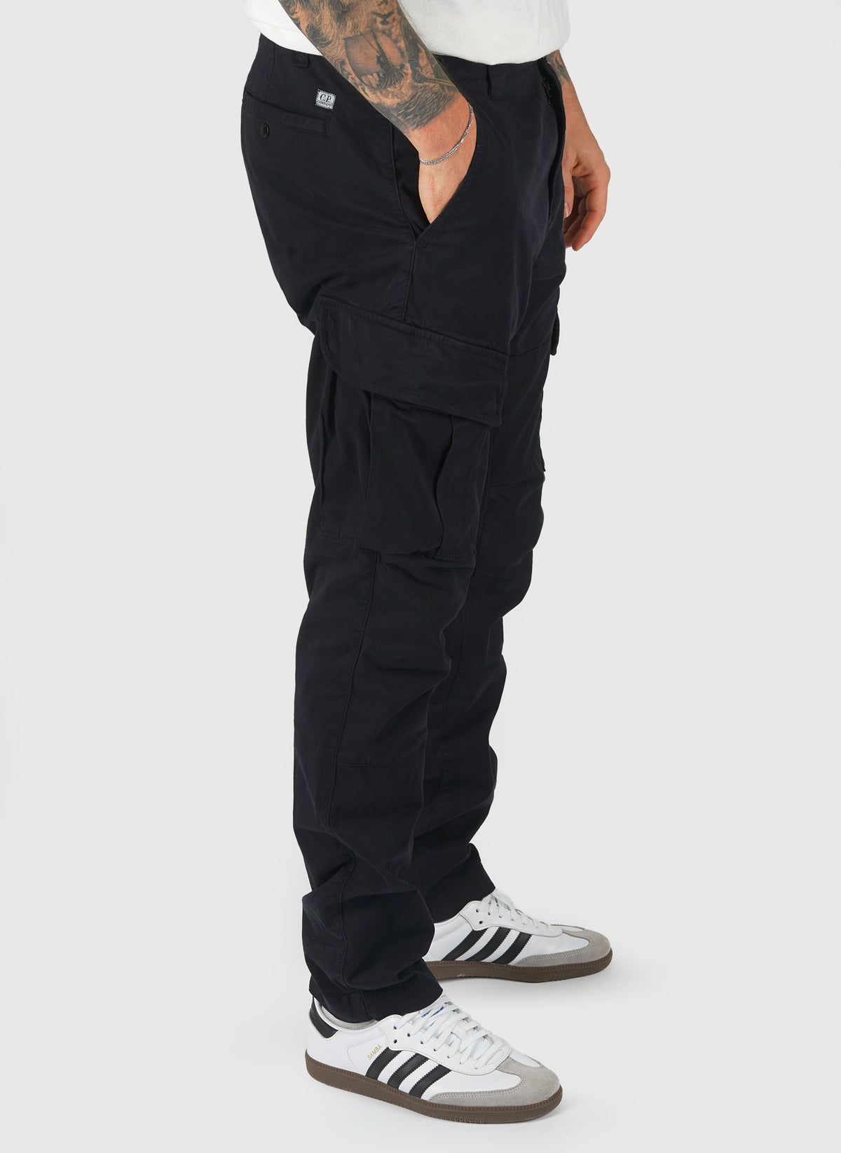 Stretch Satin Cargo Pant - Total Eclipse