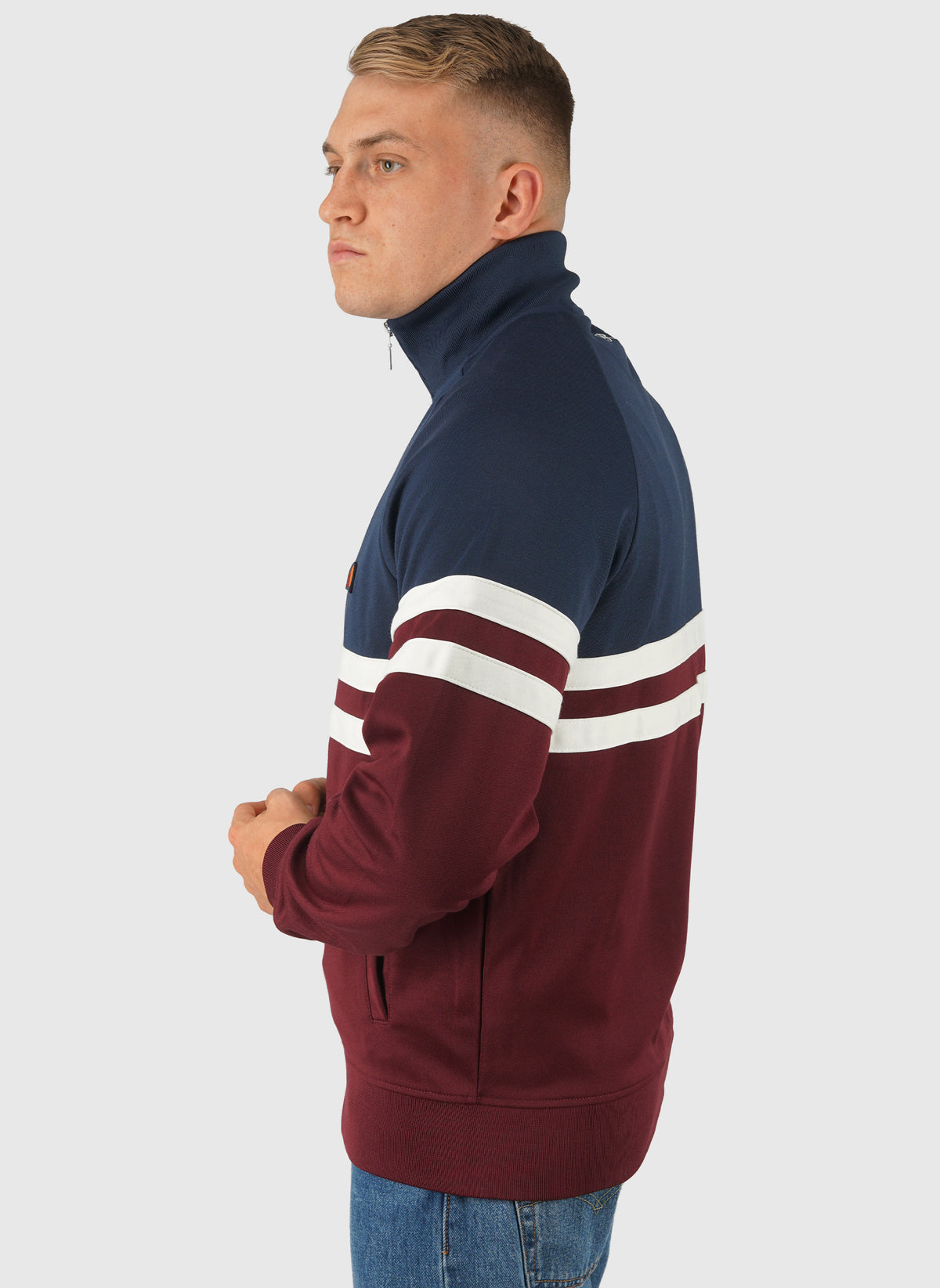 Rimini Tracktop - Burgundy/Navy