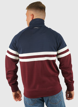 Rimini Tracktop - Burgundy/Navy