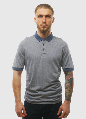 Sefton Textured Poloshirt - River Bed