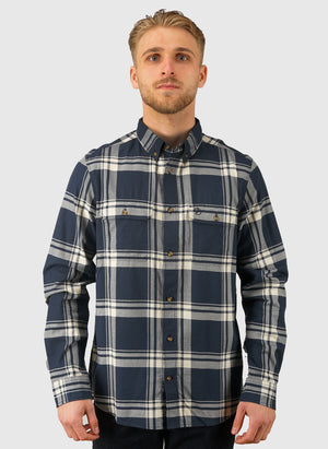 Övik Lite Flannel - Dark Navy-Chalk White
