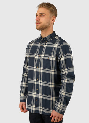 Övik Lite Flannel - Dark Navy-Chalk White