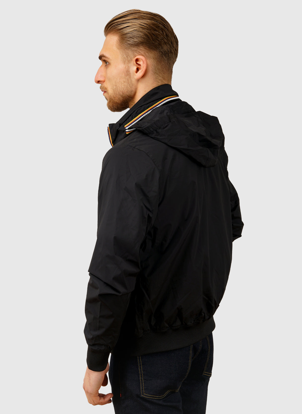 Amaury Stretch Nylon Jacket - Black Pure
