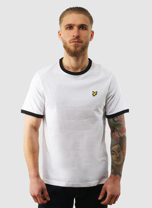 Ringer T-Shirt - White/Jet Black