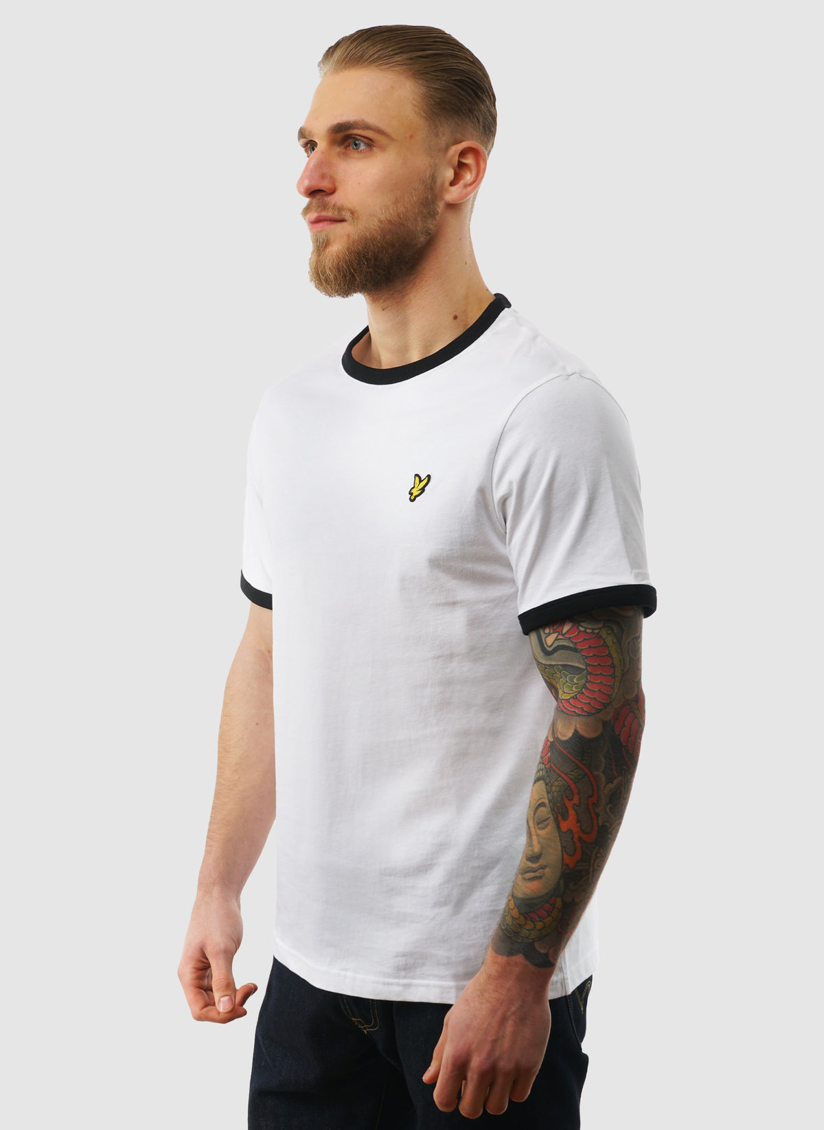 Ringer T-Shirt - White/Jet Black – The Smart Dresser