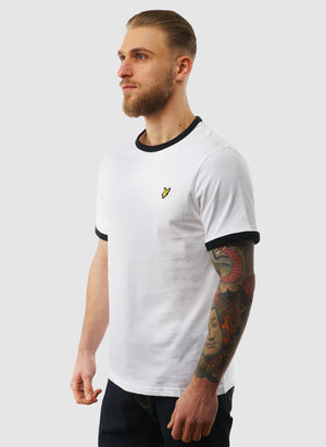 Ringer T-Shirt - White/Jet Black