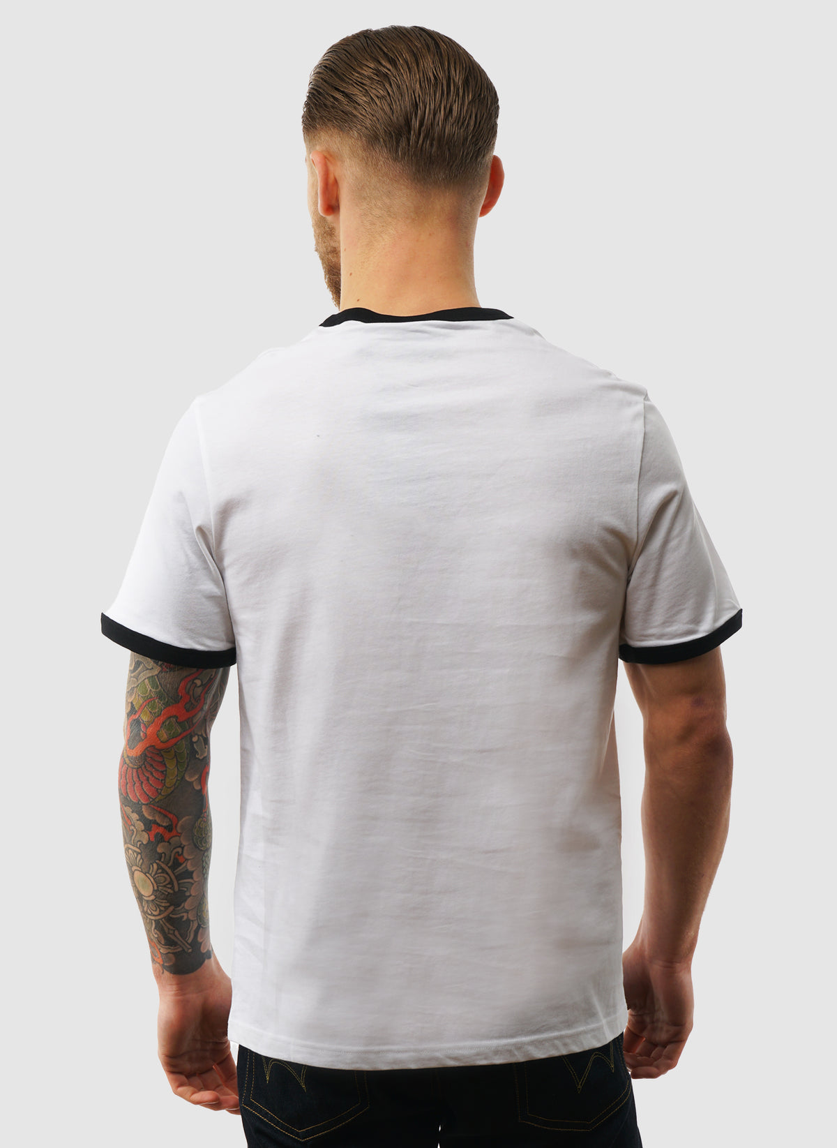 Ringer T-Shirt - White/Jet Black – The Smart Dresser