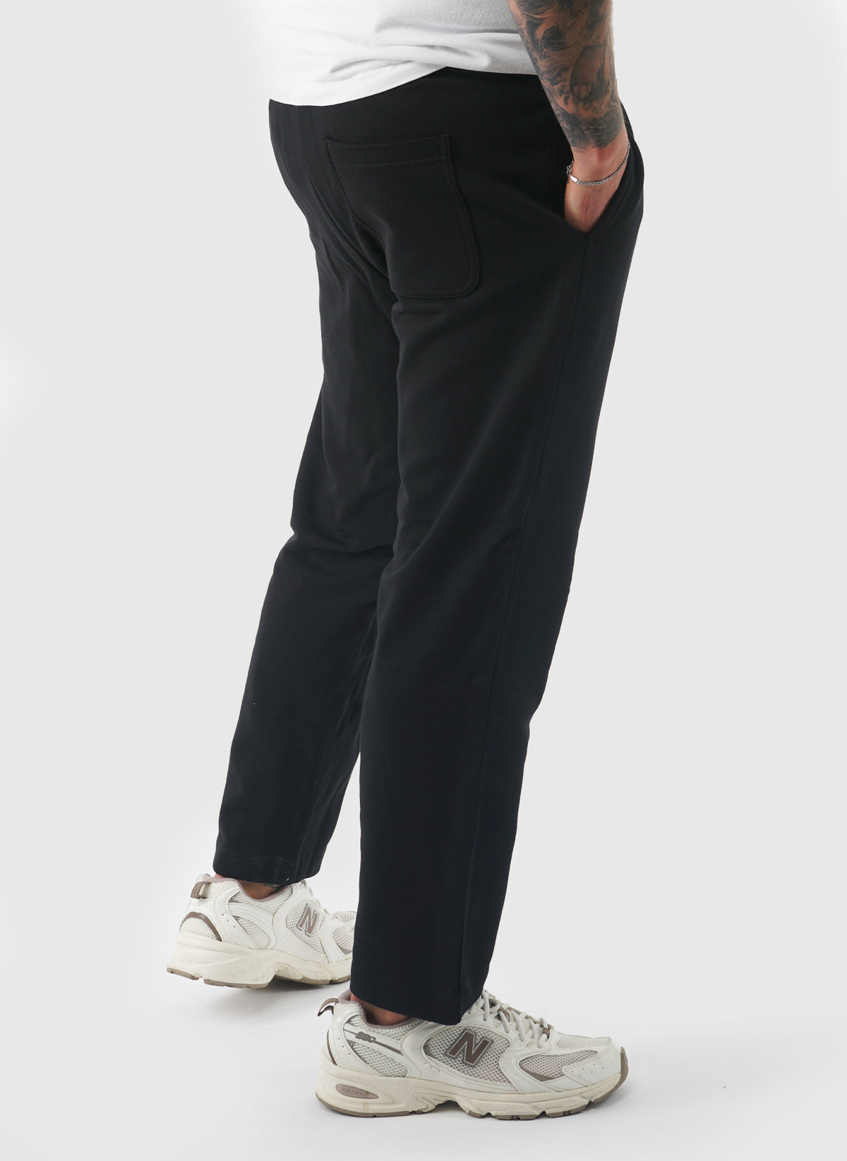 Straight Leg Joggers - Jet Black