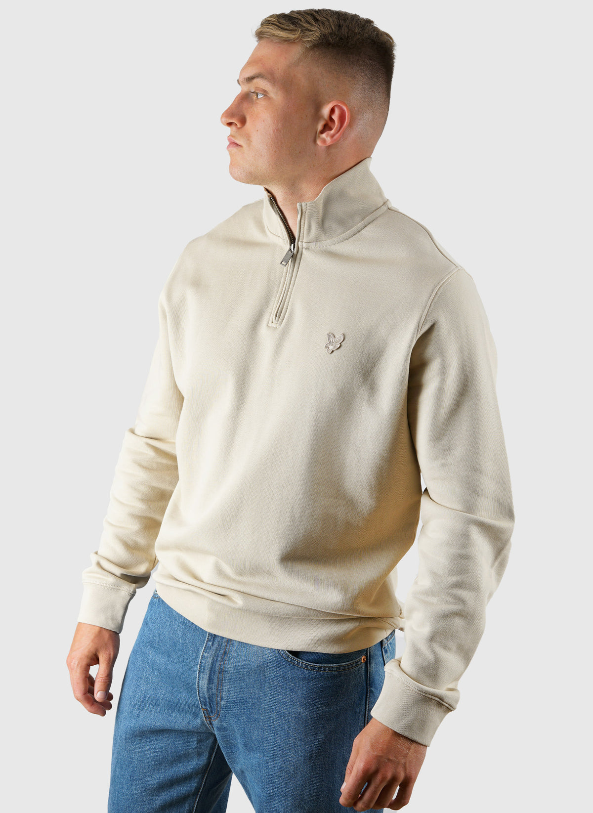 Superfine Quarter Zip Sweatshirt - Mask Grey