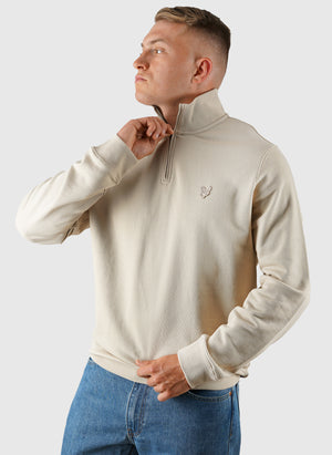 Superfine Quarter Zip Sweatshirt - Mask Grey