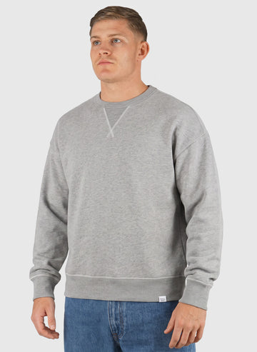 Gilja Brushed Diagonal Fleece Sweatshirt - Grey Melange