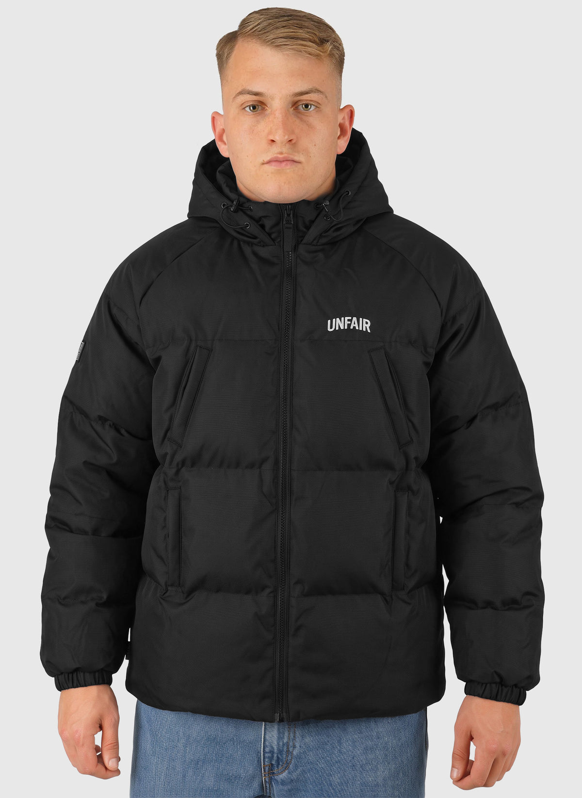 Curved Winter Jacket - Black