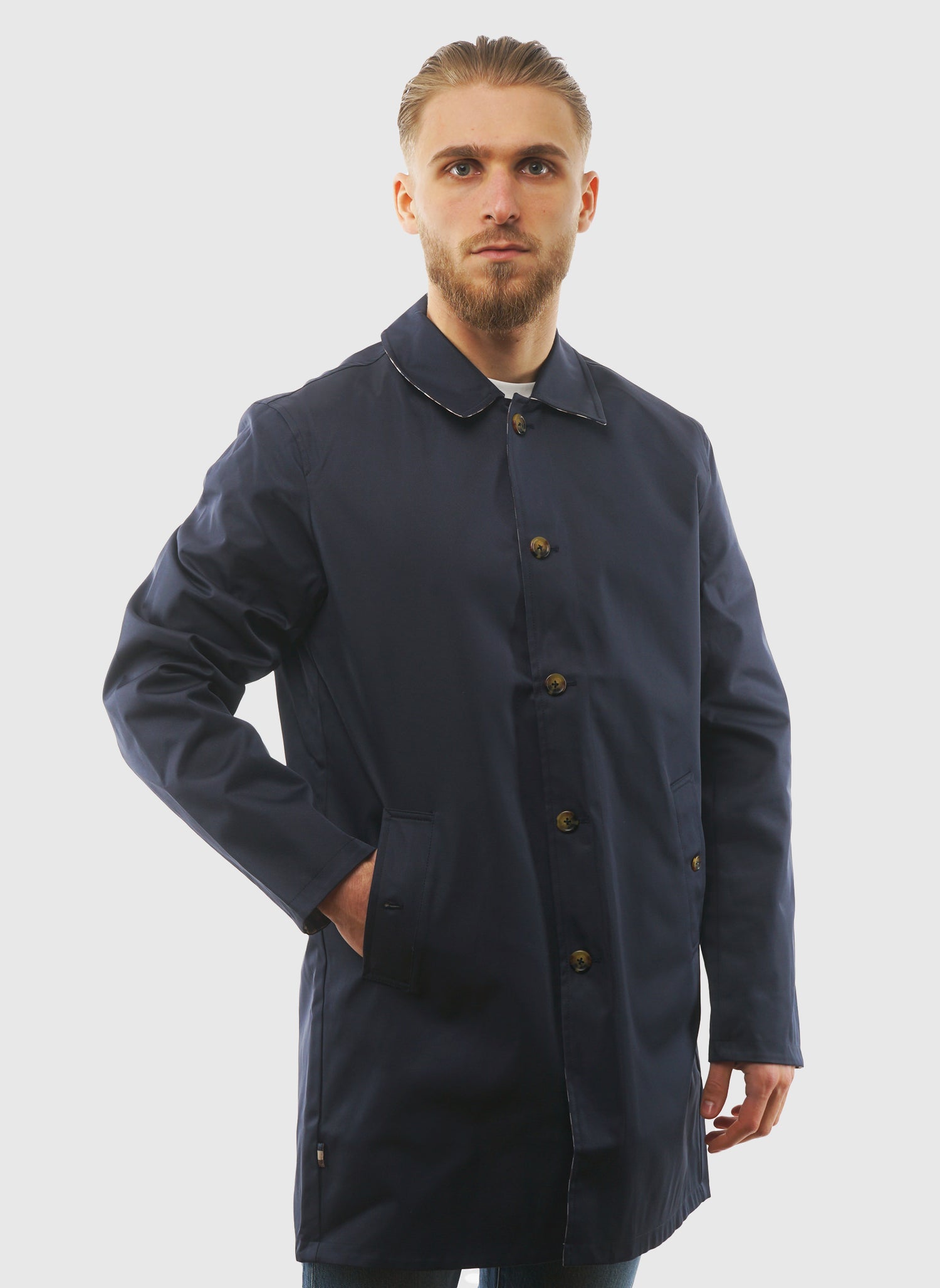 Archival Reversible Mid Coat - Navy