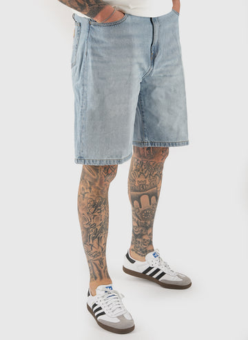 Landon Short - Blue Heavy Worn Bleached