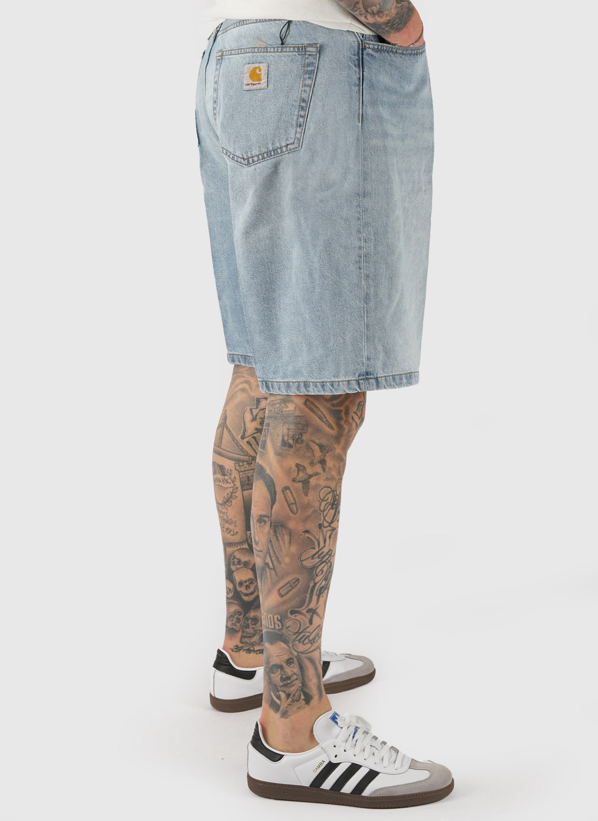 Landon Short - Blue Heavy Worn Bleached