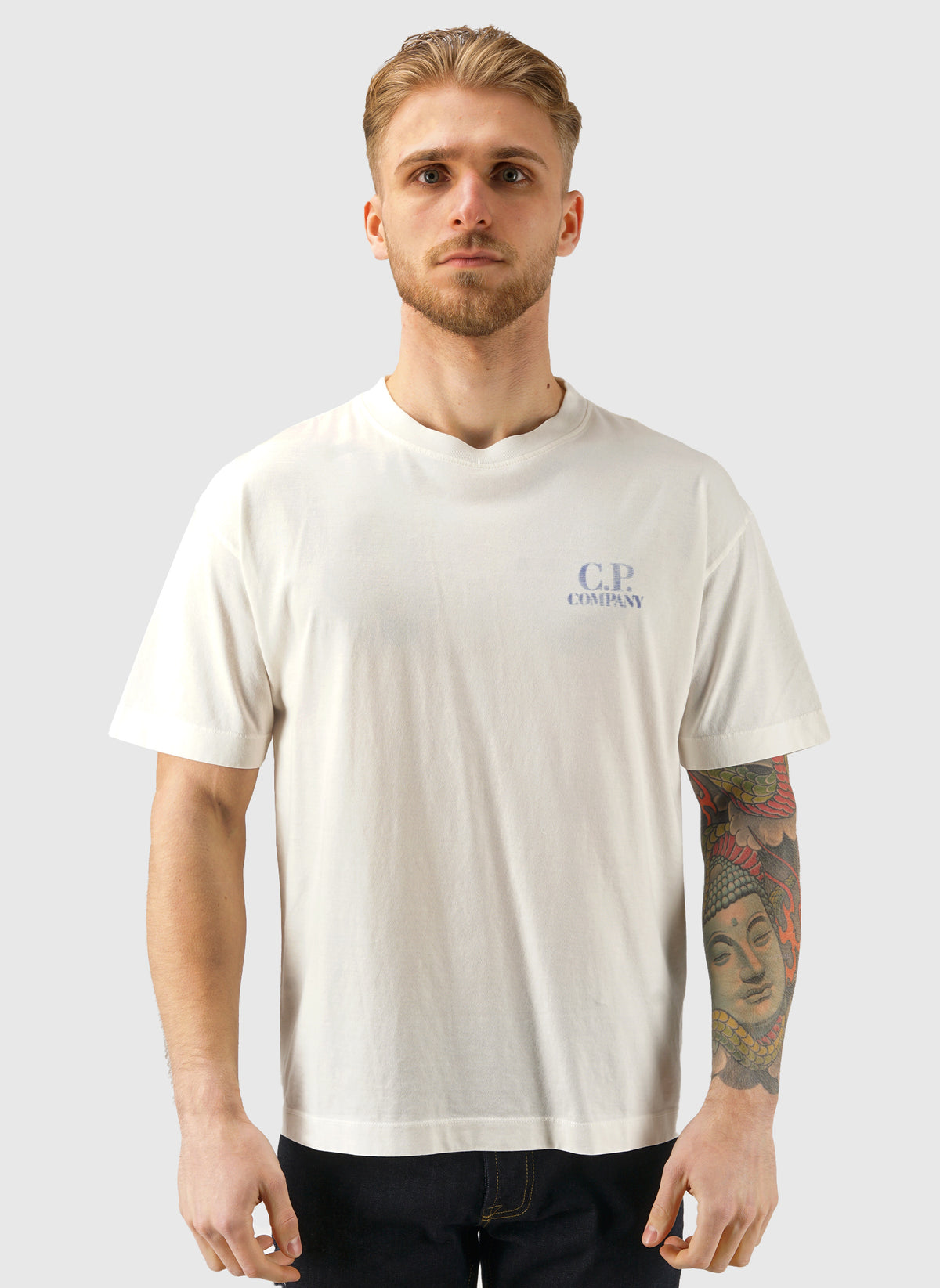 30/1 Logo Comfort T-Shirt - Gauze White
