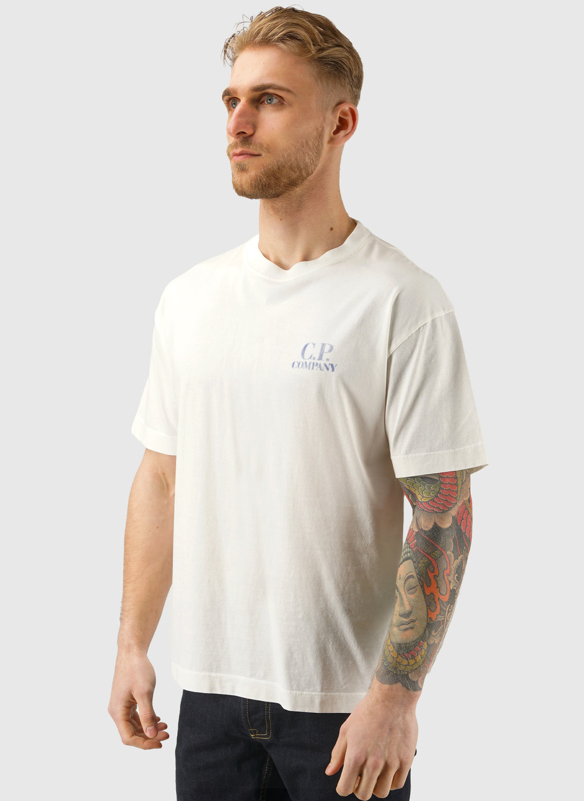 30/1 Logo Comfort T-Shirt - Gauze White