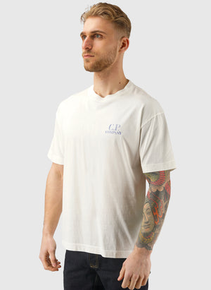 30/1 Logo Comfort T-Shirt - Gauze White