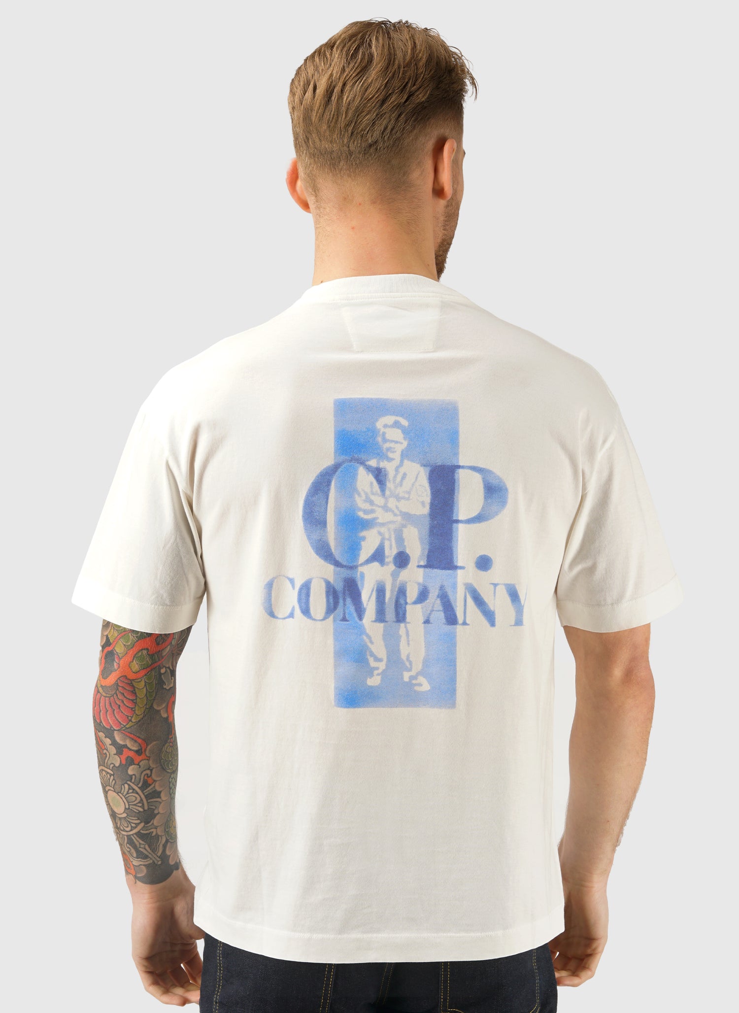 30/1 Logo Comfort T-Shirt - Gauze White