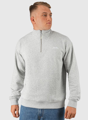 Arivalo 1/4 Zip Sweatshirt - Light Grey Marl