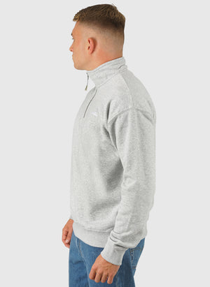 Arivalo 1/4 Zip Sweatshirt - Light Grey Marl