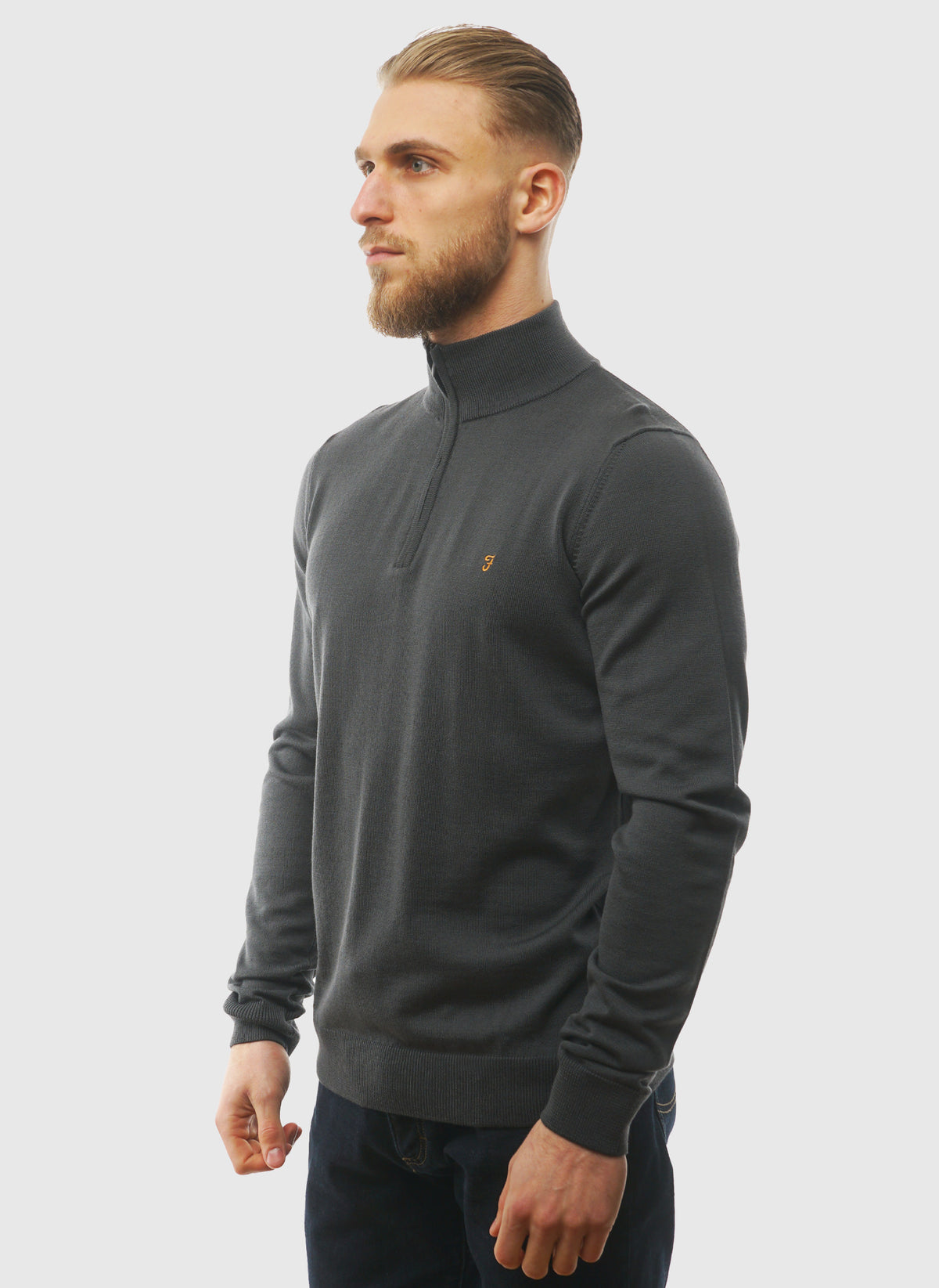 Redchurch Merino Wool 1/4 Zip - Submarine Grey