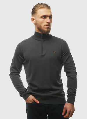 Redchurch Merino Wool 1/4 Zip - Submarine Grey