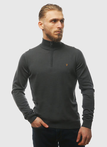 Redchurch Merino Wool 1/4 Zip - Submarine Grey