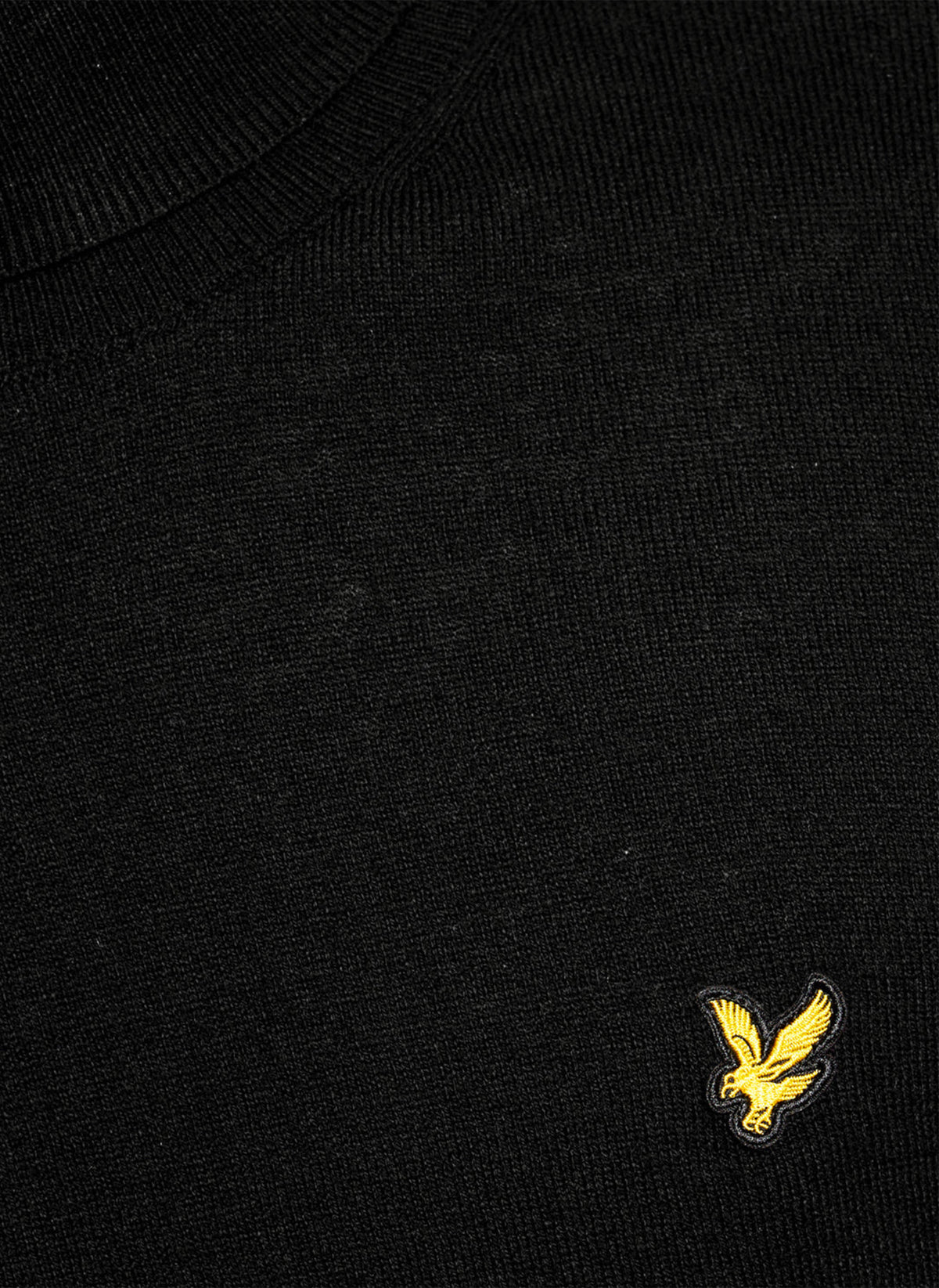 Cotton Merino Turtleneck Jumper - Jet Black