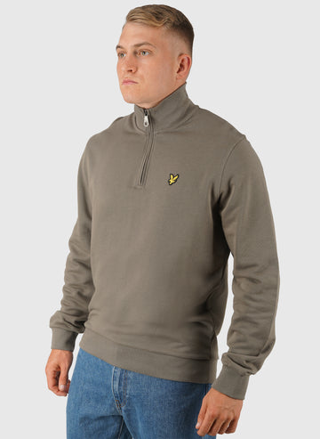 Loopback 1/4 Zip Sweatshirt - Khaki Ash