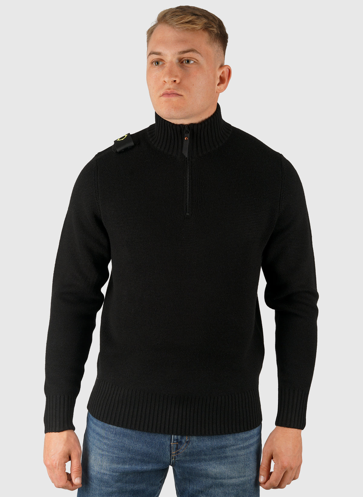 Sarl Quarter Zip Sweatshirt - Jet Black