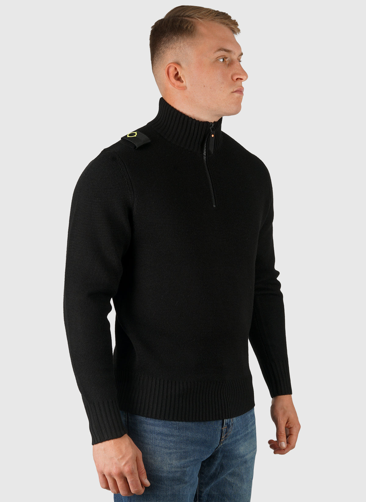Sarl Quarter Zip Sweatshirt - Jet Black