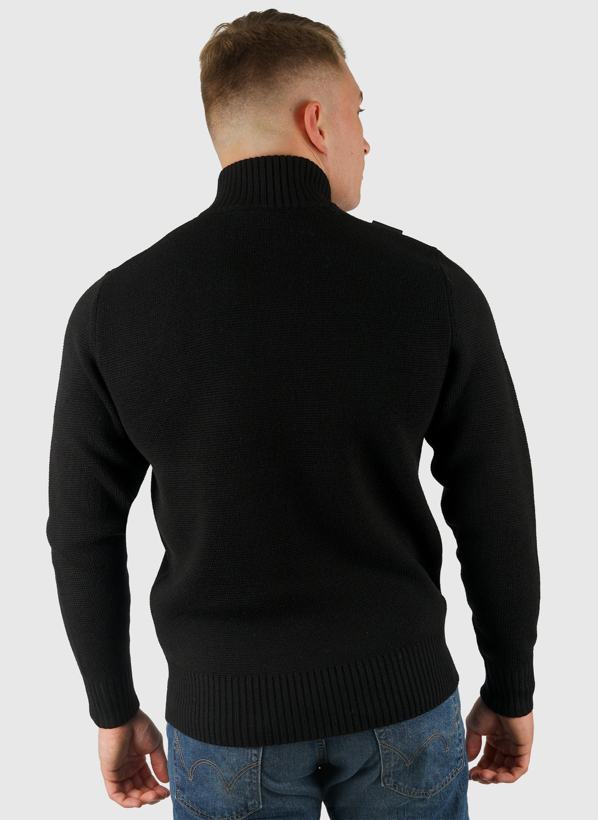 Sarl Quarter Zip Sweatshirt - Jet Black