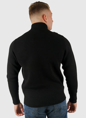 Sarl Quarter Zip Sweatshirt - Jet Black