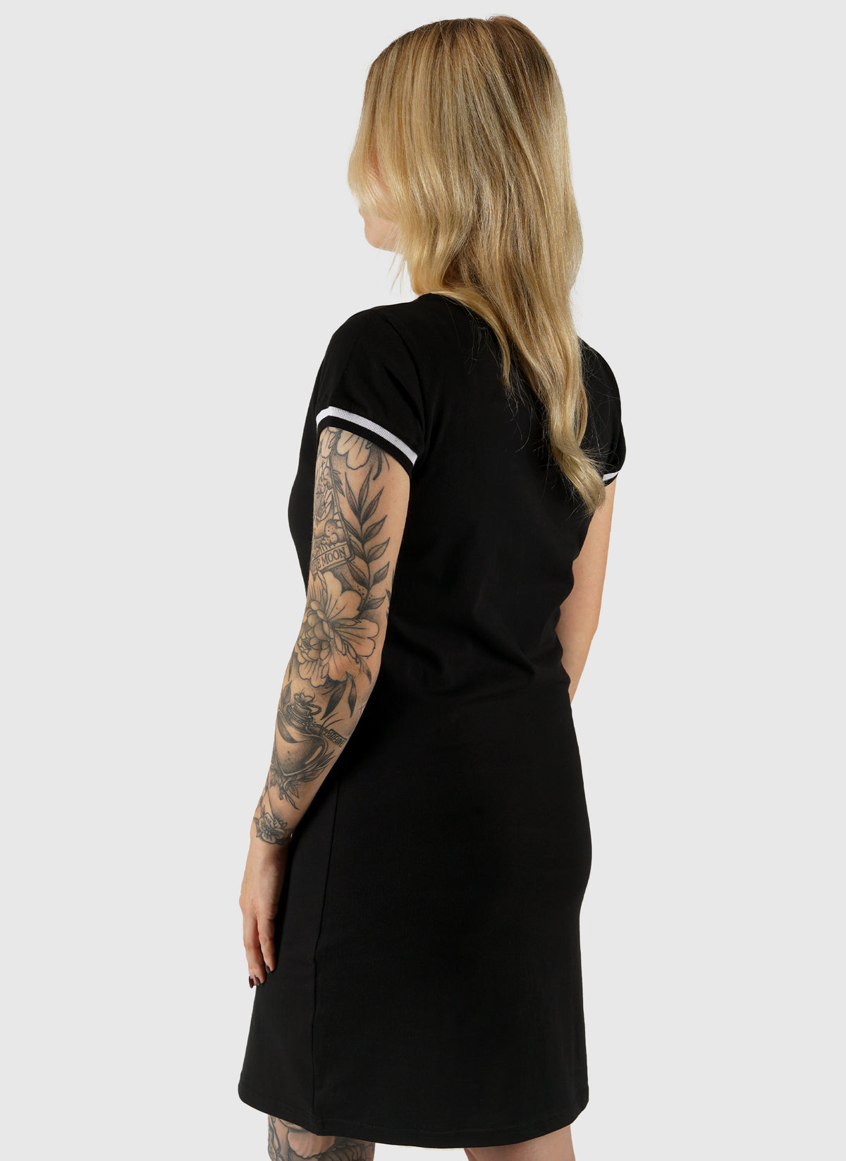Classic Label Womens Jersey Dress - Black