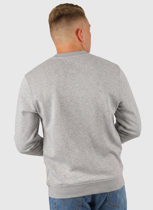 PB Crossstitch Crewneck Sweatshirt - Grey Melange